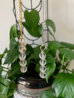 Clear Quartz Bead Drop Necklace