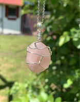 Polished Rose Quartz Necklace