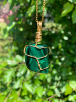 Polished Malachite Necklace