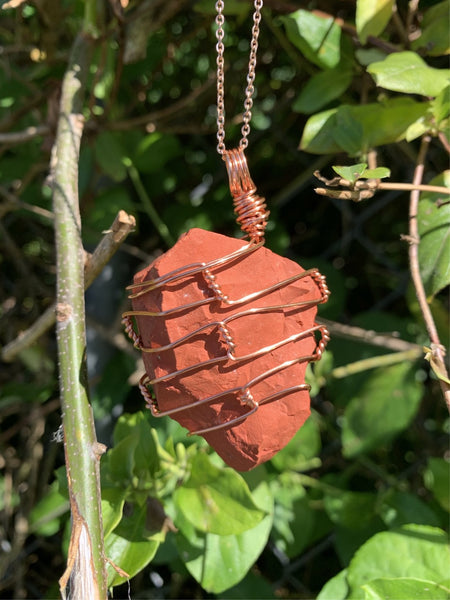 Rough Red Jasper Necklace