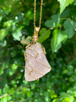 Rough Rose Quartz Necklace