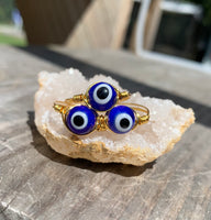 Evil Eye Bead Ring