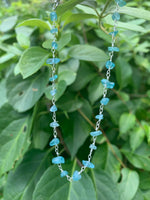 Blue Apatite Chip Anklet