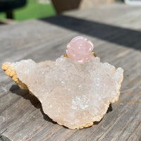 Rose Quartz Rose Ring