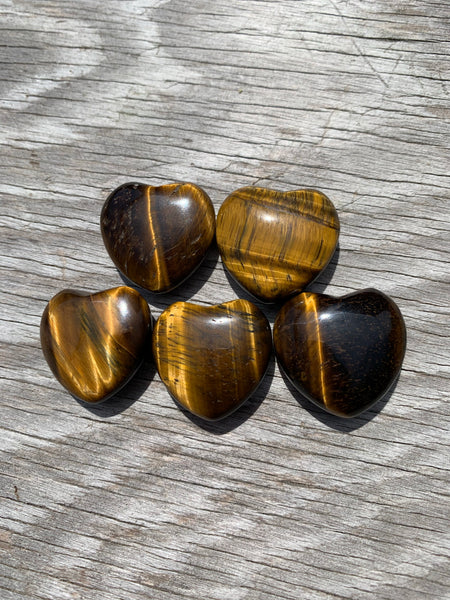 Golden Tigers Eye Mini Heart Stone