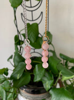 Rose Quartz Bead Drop Necklace