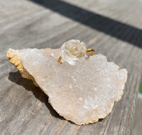 Clear Quartz Rose Ring