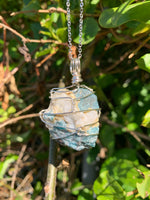 Rough Blue Apatite Necklace